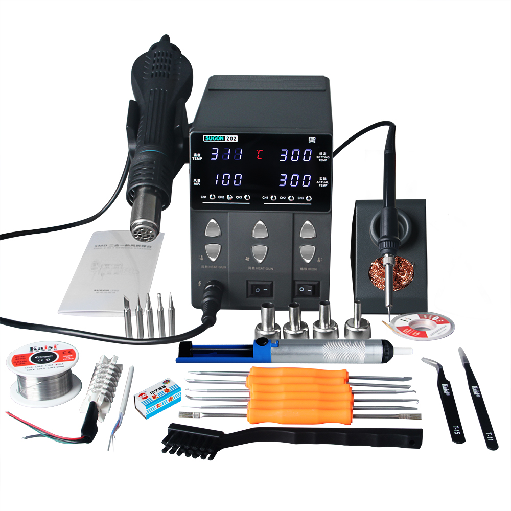 Smd Rework Station Hot Air Soldering 2 In 1 - SUGON-202 760W 2 EN 1 Station