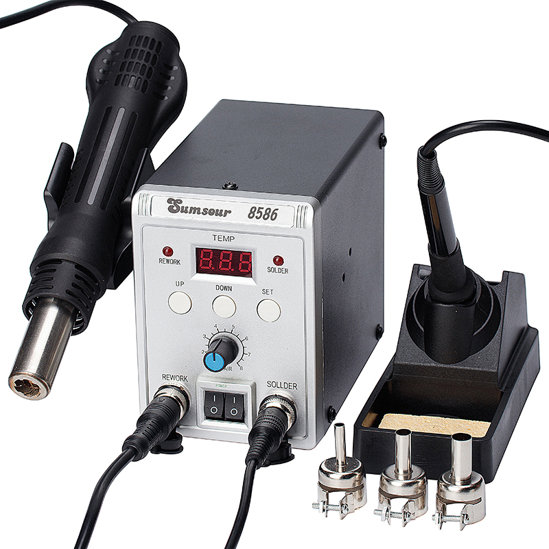 Smd Rework Station Hot Air Soldering 2 In 1 - Station de Soudage 2 en 1