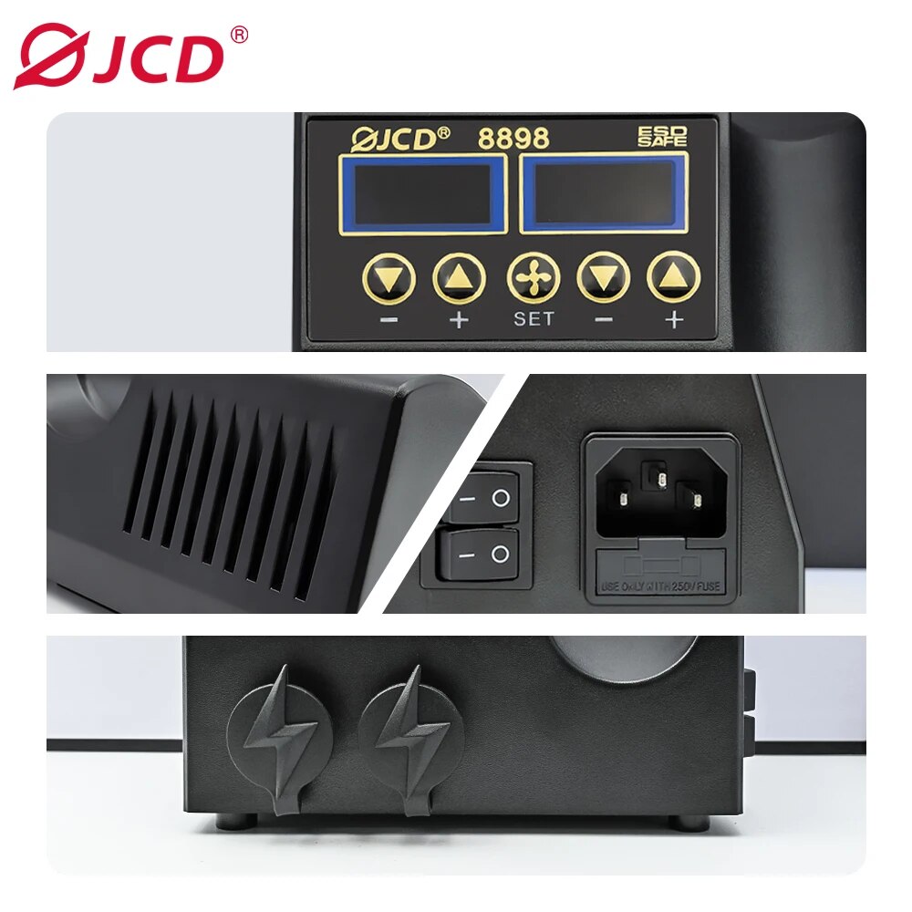 JCD-Station de soudage 8898 W  - Smd Rework Station Hot Air Soldering 2 In 1 avis et prix