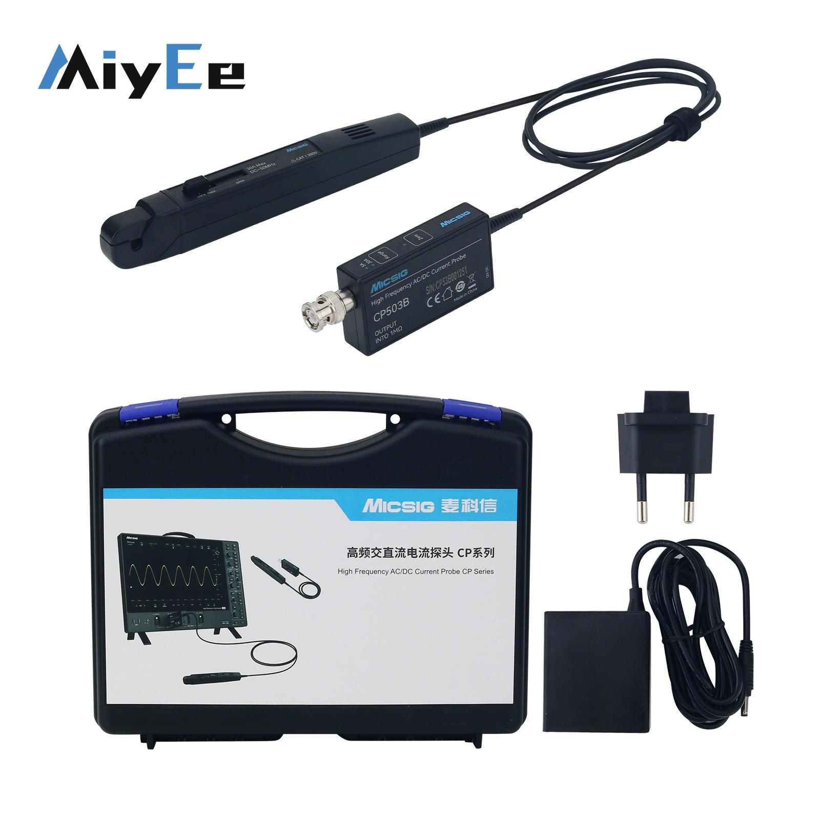 Micsig CP503B 50MHz 5A/30A son - Current Probe Ac Dc 50Mhz Oscilloscope avis et prix