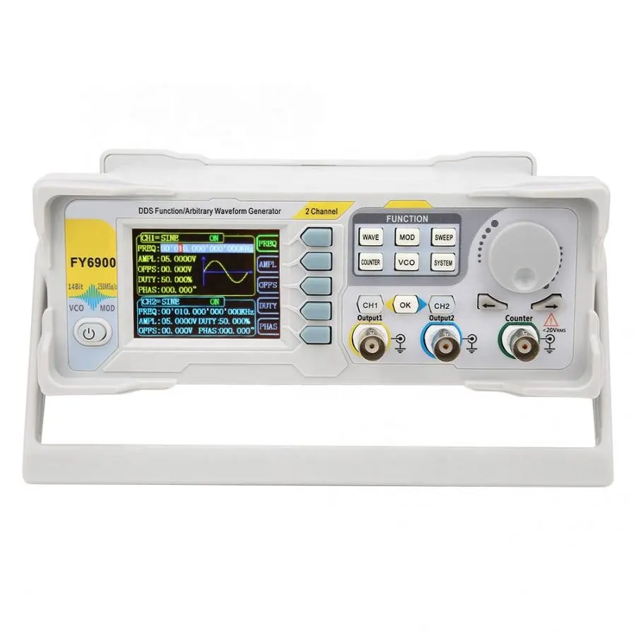 NOUVEAU FY6900 Générateur de s - Dual Channel Arbitrary Waveform Function Generator 60Mhz avis et prix