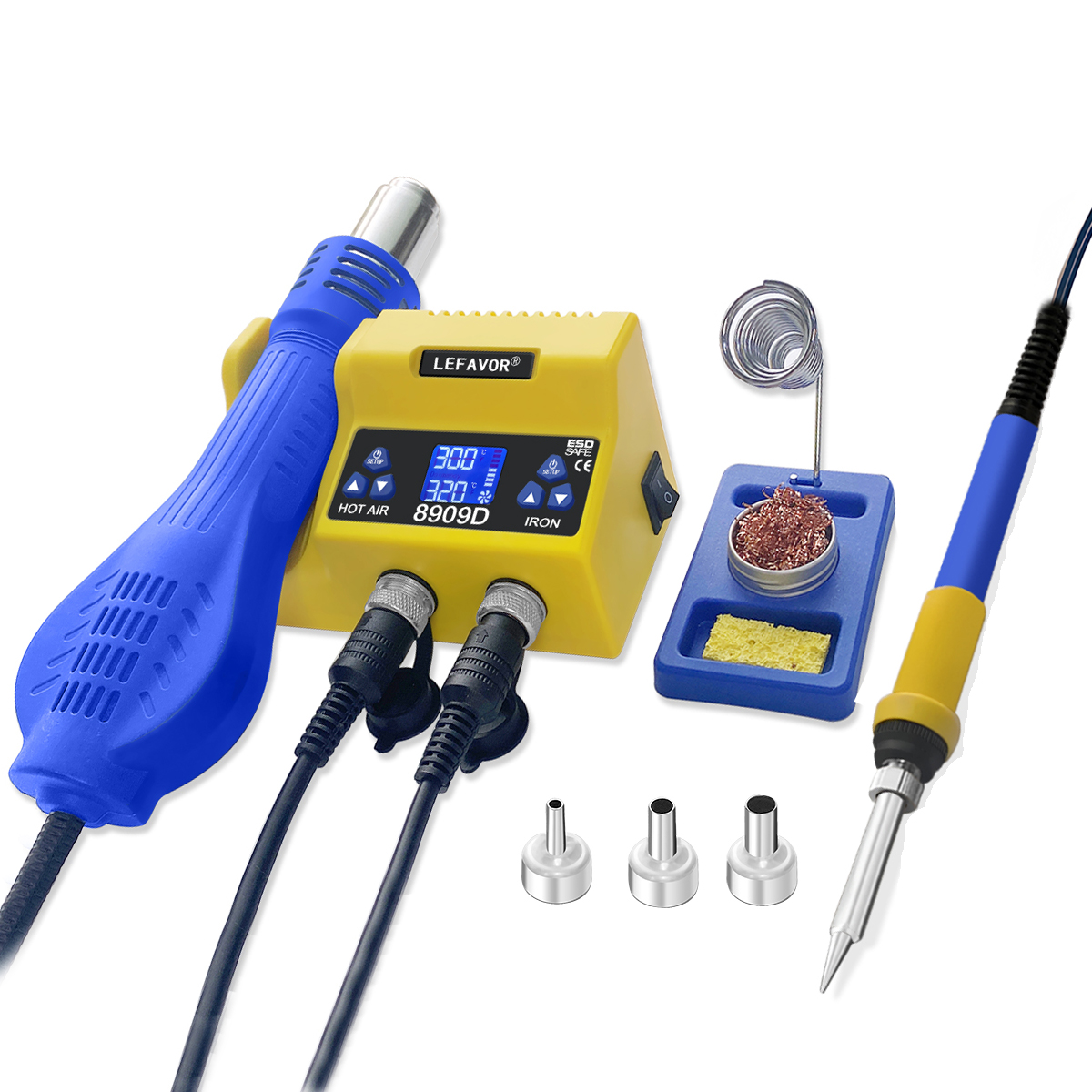 Station de soudage numérique 2 - Smd Rework Station Hot Air Soldering 2 In 1 avis et prix