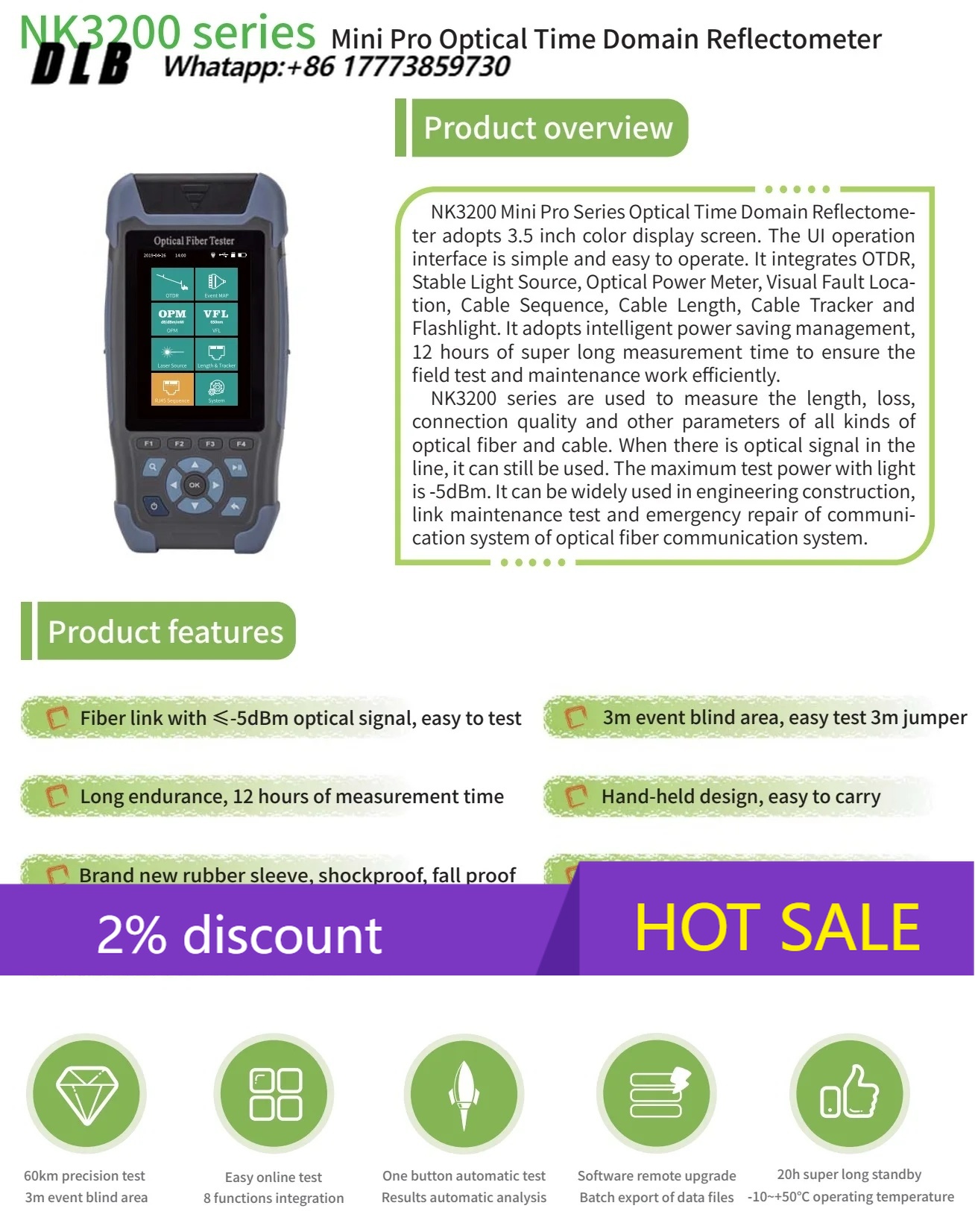 Réflectomètre optique temporel - Optical Time Domain Reflectometer Otdr 1310 1550Nm avis et prix